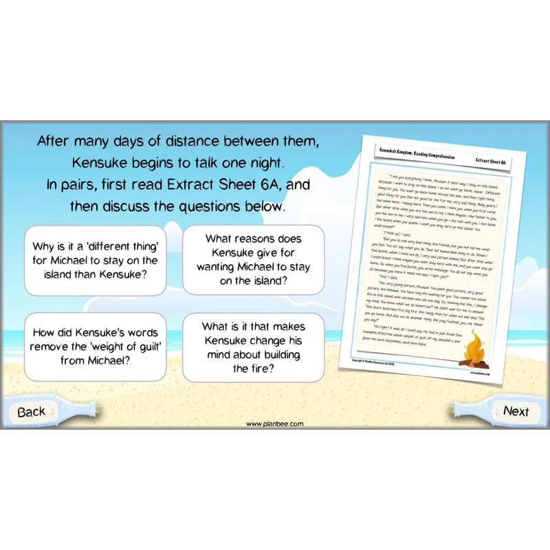 Kensuke's Kingdom: Reading Comprehension - Image 62
