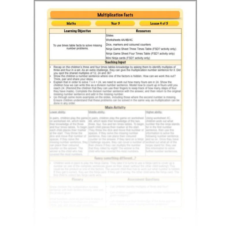 Multiplication Facts - Image 15