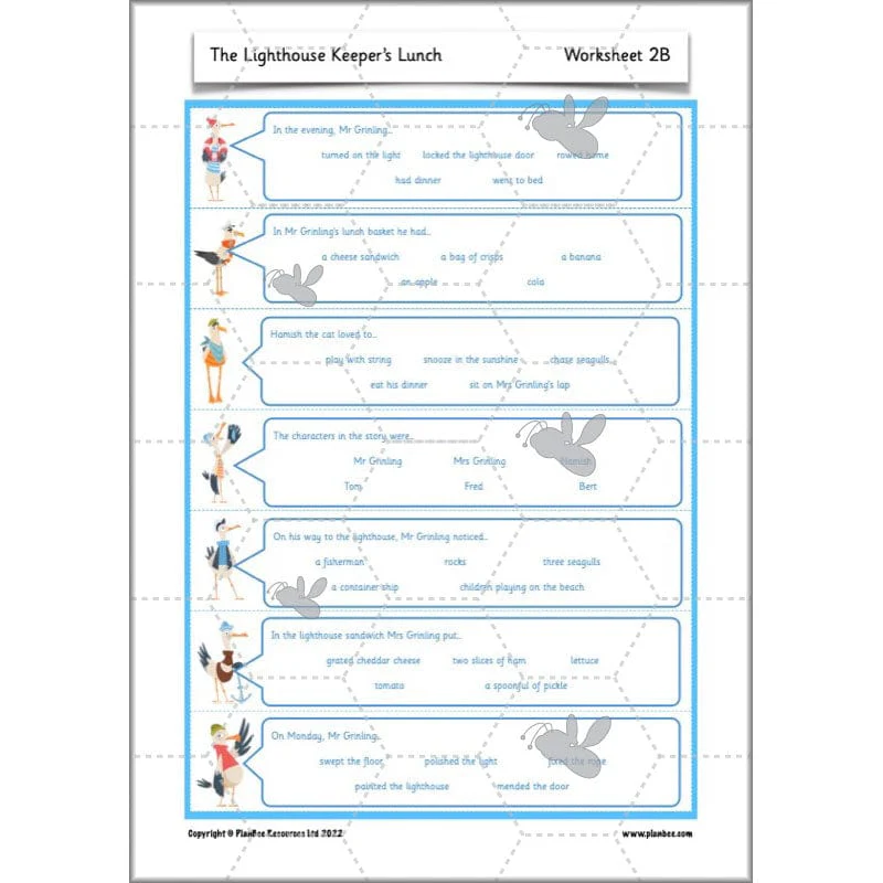 The Lighthouse Keeper's Lunch: Instructions - Image 31
